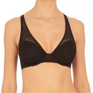NWT Natori Pretty Smooth Full Dit Smoothing Contour Black Underwire 30DD